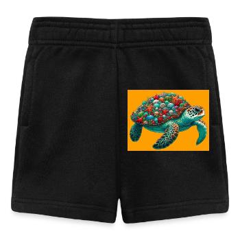 turtle - Baby Shorts - black - Front