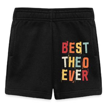 Meilleur Theo Ever Retro Prénom Texte Dire - Short Bébé - noir - Devant