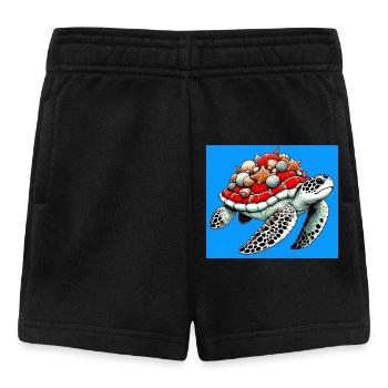 turtle - Baby Shorts - black - Front
