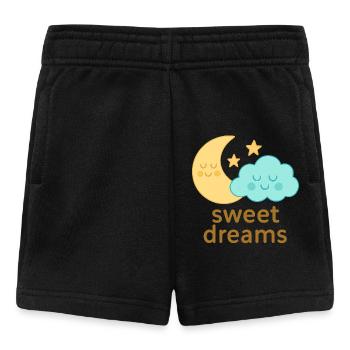 Conception d’oreiller céleste de nuit - Short Bébé - noir - Devant