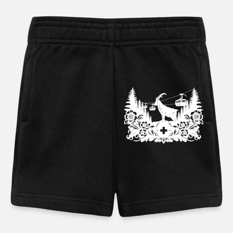 Steinbock_1_white_ - Short Bébé - noir