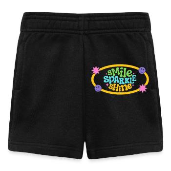 Colourful Retro Smile Text Design - Baby Shorts - black - Front