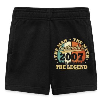 Vintage September 2007 Geburtstagsgeschenk 18 Jahr - Baby Shorts - Schwarz - Vorne