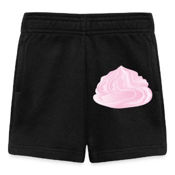 Illustration d’un nappage à la crème rose - Short Bébé - noir - Devant