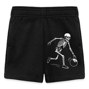 skeleton bowling team gift - Baby Shorts - black - Front