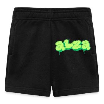 Hellgrünes Design im Graffiti-Stil - Baby Shorts - Schwarz - Vorne