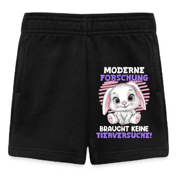 Tierschutz MODERNE FORSCHUNG BRAUCHT KEINE - Baby Shorts - Schwarz - Vorne