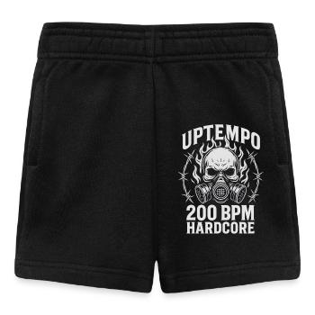 Uptempo 200 BPM Hardcore Shirt – Rave - Baby Shorts - Schwarz - Vorne