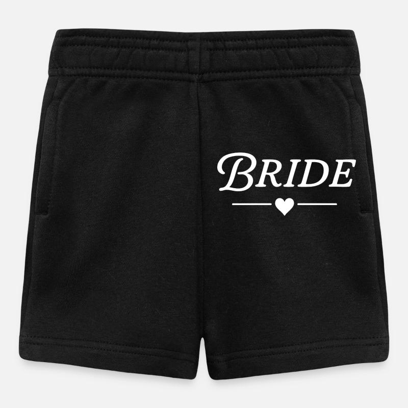 Bride / Classic Text White - Baby Shorts - black