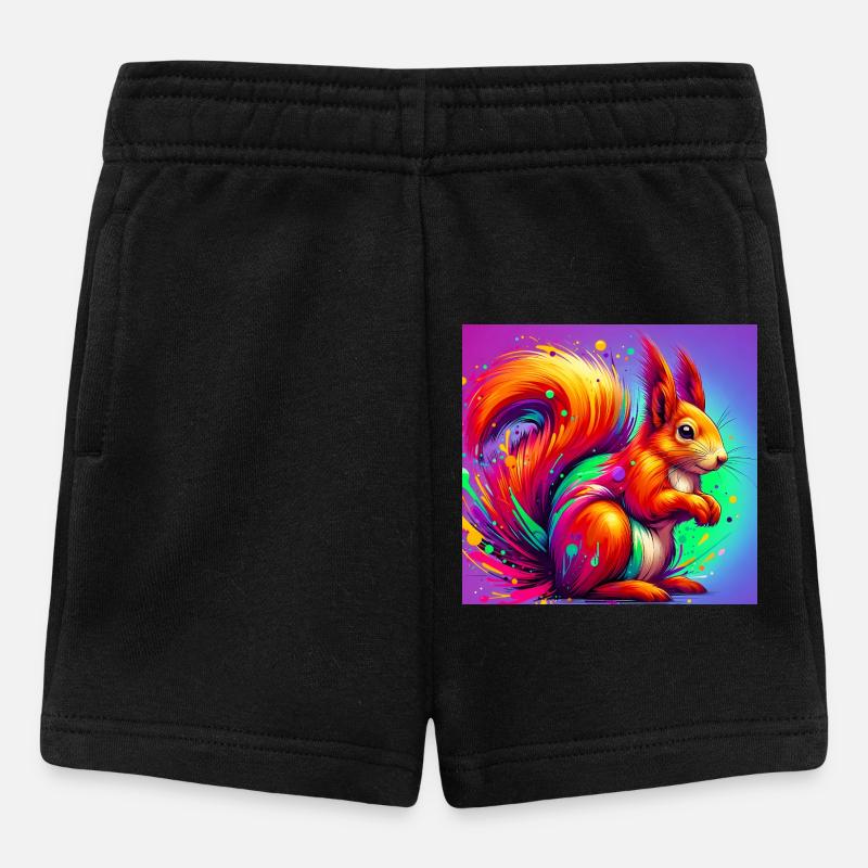 Eichhörnchen - Baby Shorts - Schwarz
