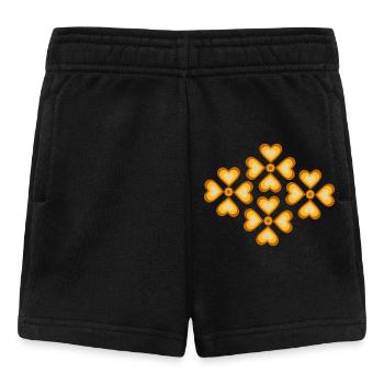 Motif floral rétro hippie des années 70 - Short Bébé - noir - Devant