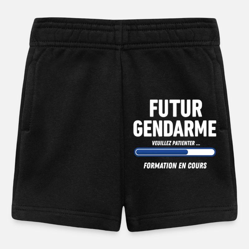 Futur gendarme - Short Bébé - noir