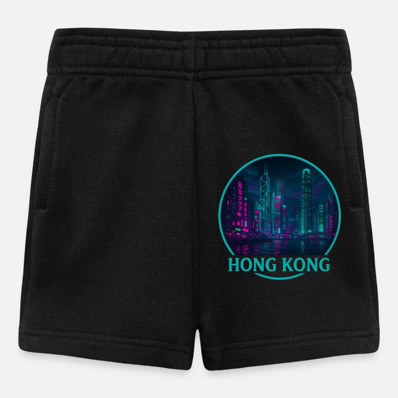 Hong Kong Souvenir Cyberpunk - Short Bébé - noir