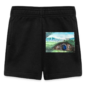 Tolkien Hole Landschaftskunst - Baby Shorts - Schwarz - Vorne