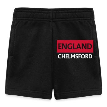 England Chelmsford City Motiv in Rot und Weiß - Baby Shorts - Schwarz - Vorne