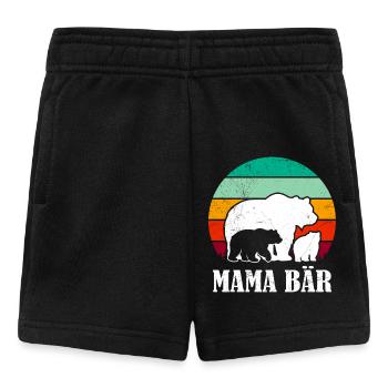 Werdende Mutter MAMA BÄR Bald Mama Lustig - Baby Shorts - Schwarz - Vorne