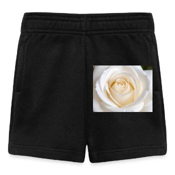 Sleek White Rose for Printing - Baby Shorts - black - Front