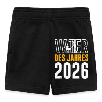 Vaterschaft VATER DES JAHRES 2026 LUSTIG - Baby Shorts - Schwarz - Vorne