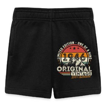 80 Jahre 1946 Vintage Retro Jubiläum - Baby Shorts - Schwarz - Vorne