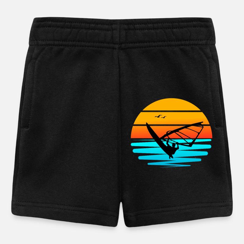 Windsurfing at Sunset - Baby Shorts - black