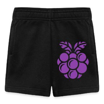 Stilisierte violette Trauben für reifen Primeur - Baby Shorts - Schwarz - Vorne