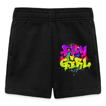 Fly Girl Old School Hip Hop Tribute 80er 90er Jahre Stil - Baby Shorts - Schwarz - Vorne