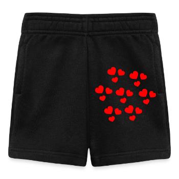 Abstrakte Herzen für romantische Anlässe - Baby Shorts - Schwarz - Vorne