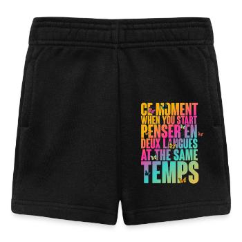 Bunte Motivbotschaft mit Schmetterlingen - Baby Shorts - Schwarz - Vorne