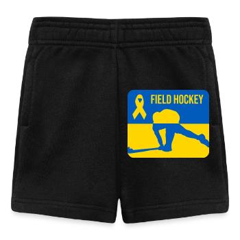 Solidarité avec le hockey sur gazon ukrainien - Short Bébé - noir - Devant