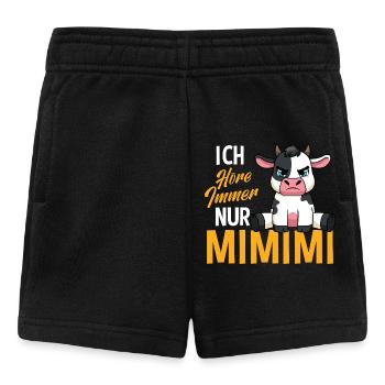 Ich Höre Immer Nur Mimimi Kuh - Baby Shorts - Schwarz - Vorne