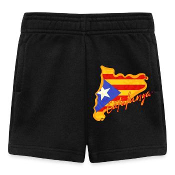 J'aime la Catalogne, carte de la Catalogne - Short Bébé - noir - Devant