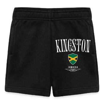 Kingston Jamaica, design minimaliste et élégant - Short Bébé - noir - Devant