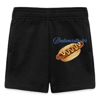 Deftiger Hotdog mit Senf - Baby Shorts - Schwarz - Vorne