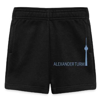 Minimalist silhouette of the Berlin TV Tower - Baby Shorts - black - Front