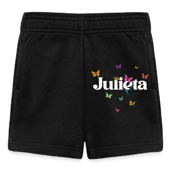 Beau prénom de fille avec des papillons JULIETA - Short Bébé - noir - Devant