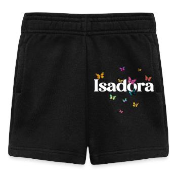 Beau prénom de fille avec des papillons ISADORA - Short Bébé - noir - Devant