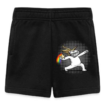 La licorne lance un arc-en-ciel - Short Bébé - noir - Devant