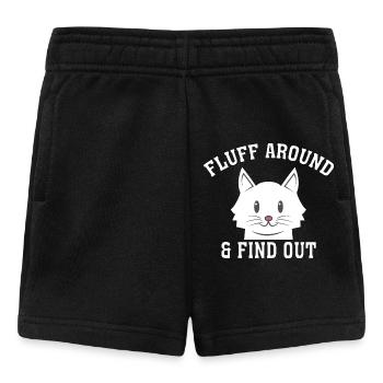 Fluff-Around-Drôle-Sarcastique-Chat-Dame-Citation-Hum - Short Bébé - noir - Devant