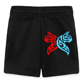 Katzen Tribal Kater Design - Baby Shorts - Schwarz - Vorne