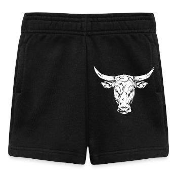 Bull Head Silhouette Design - Baby Shorts - black - Front