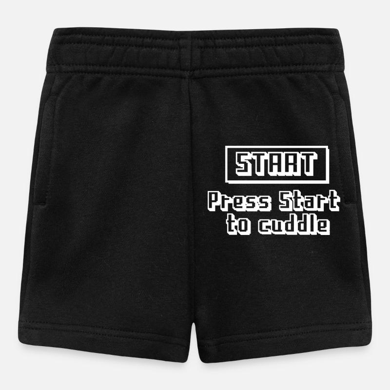 Appuyez sur Start pour faire des câlins - Short Bébé - noir