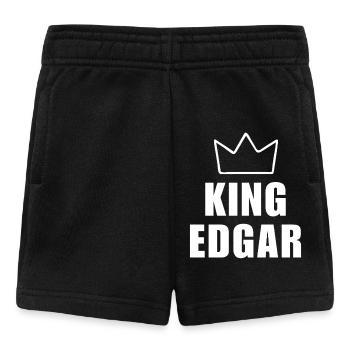 Edgar Name mit Buchstabe E - King Crown Shirt - Baby Shorts - Schwarz - Vorne