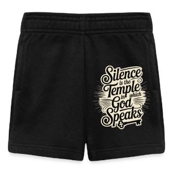 Silence – God Speaks Design - Baby Shorts - Schwarz - Vorne