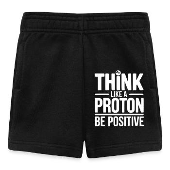 Pensez comme un proton Soyez positif - Short Bébé - noir - Devant