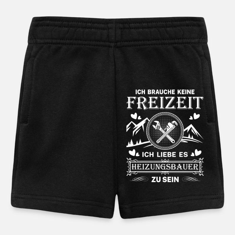 Chauffagiste Plombier Plombier de construction chauffage - Short Bébé - noir