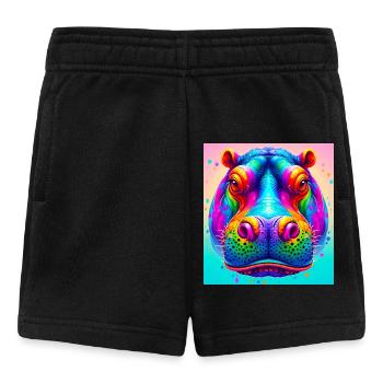 hippopotamus - Baby Shorts - black - Front