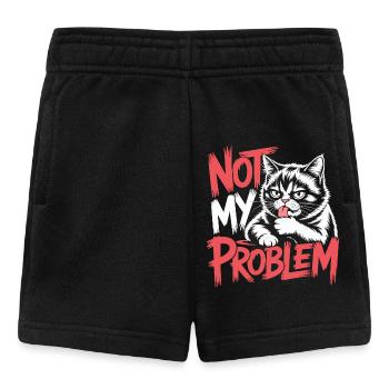 Not My Problem Cat - Baby Shorts - black - Front