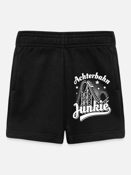 Achterbahn Junkie - Freizeitpark - Looping - Baby Shorts - Schwarz