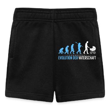 Werdender Vater EVOLUTION DER VATERSCHAFT Lustig - Baby Shorts - Schwarz - Vorne