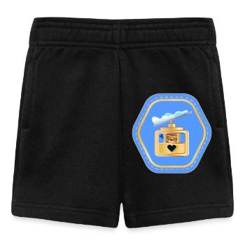CHILDREN SKIING SKI LIFT WINTER HOLIDAYS SNOW - Baby Shorts - black - Front